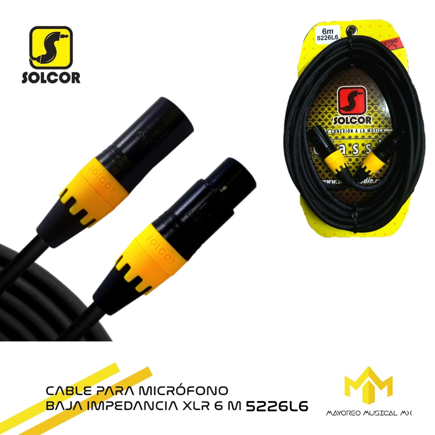 Cable Para Microfono Baja Impedancia XLR 6 Metro 5226L6