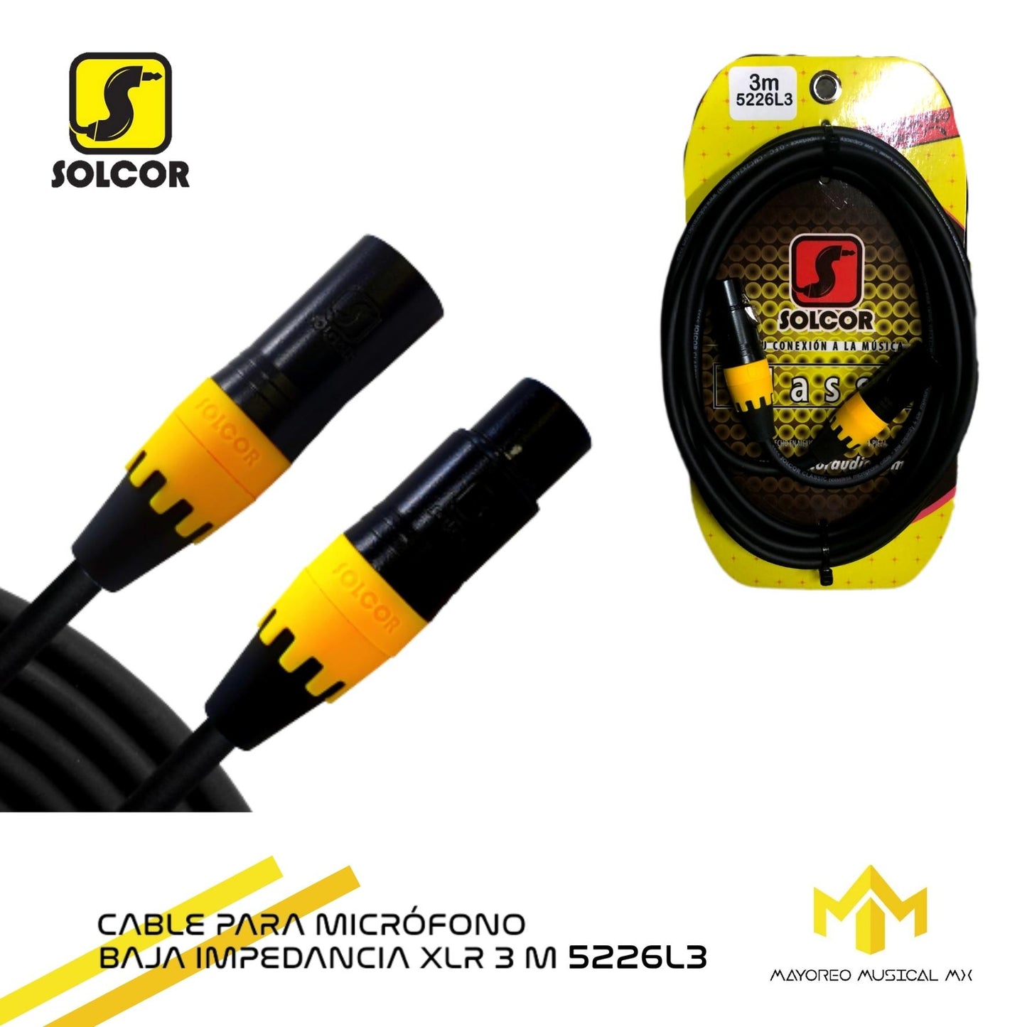 Cable Para Microfono Baja Impedancia XLR 3 Metros 5226l3