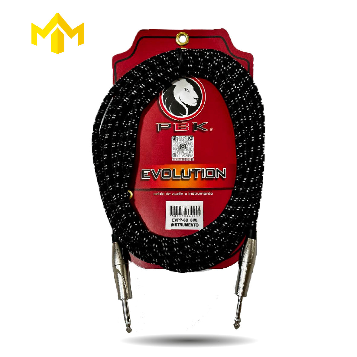 CABLE PLUG A PLUG TEJIDO EVOLUTION 6M EVPP-6D