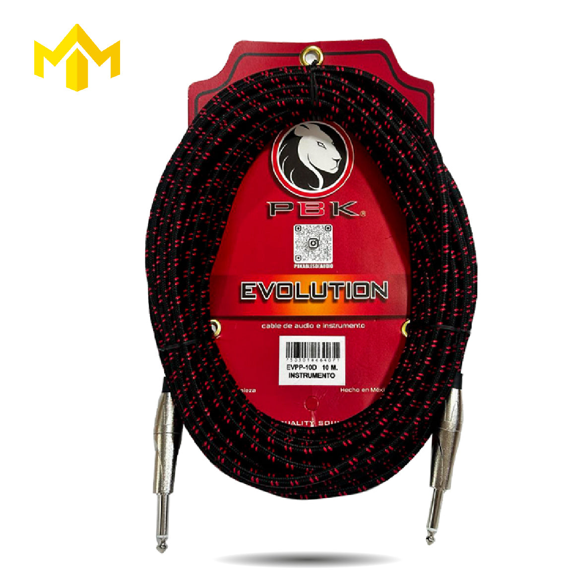 CABLE PLUG A PLUG TEJIDO EVOLUTION 10M EVPP-10D