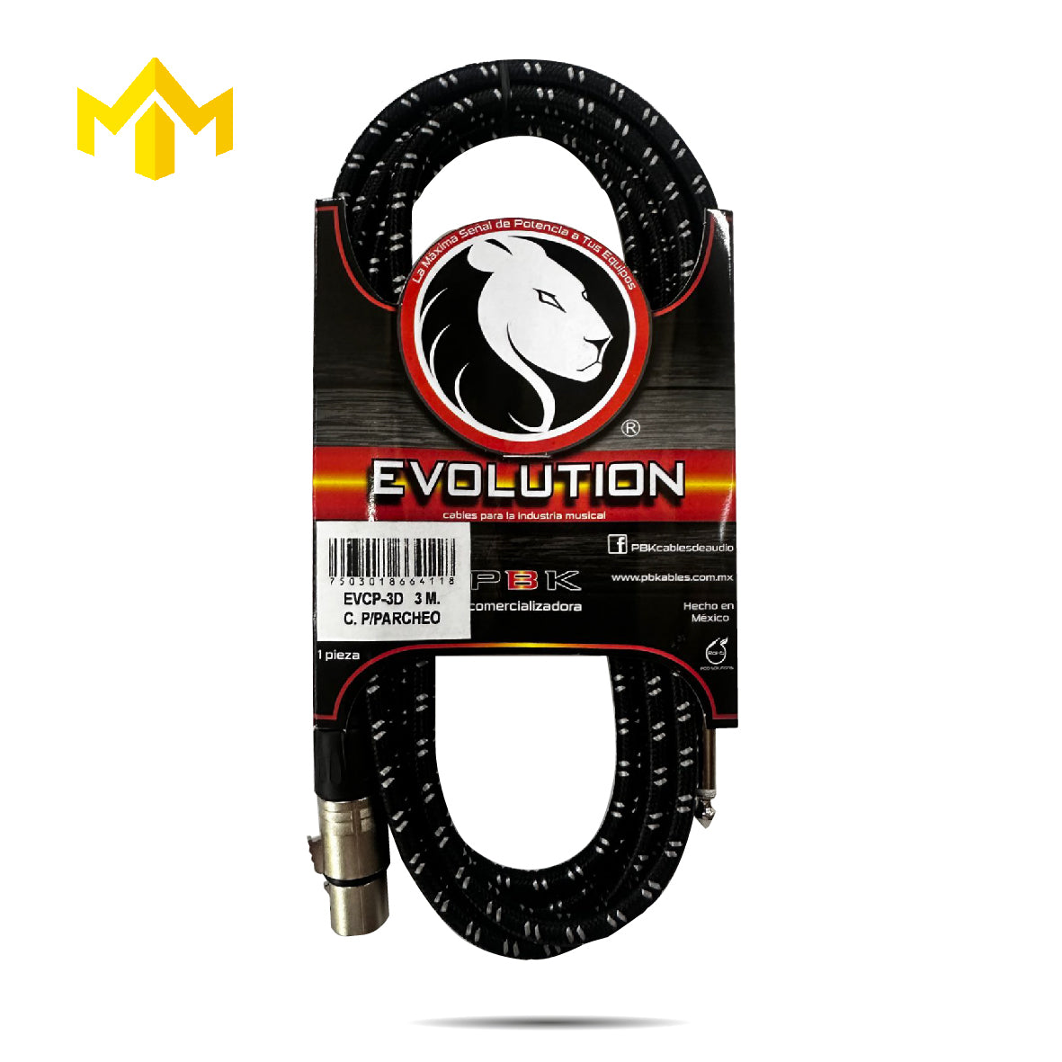 CABLE PLUG A CANNON HEMBRA 3M EVOLUTION EVCP-3D