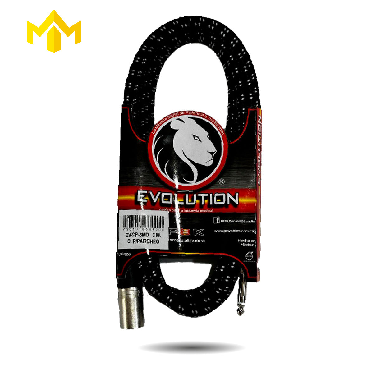 CABLE PLUG A CANNON MACHO 3M EVOLUTION EVCP-3MD
