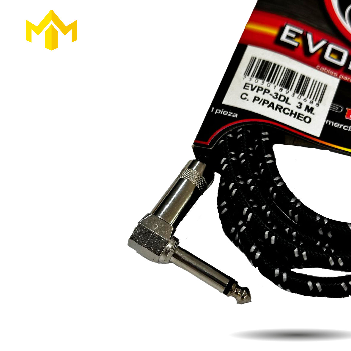 CABLE PLUG A PLUG ESCUADRA TEJIDO EVOLUTION 3M EVPP-3DL