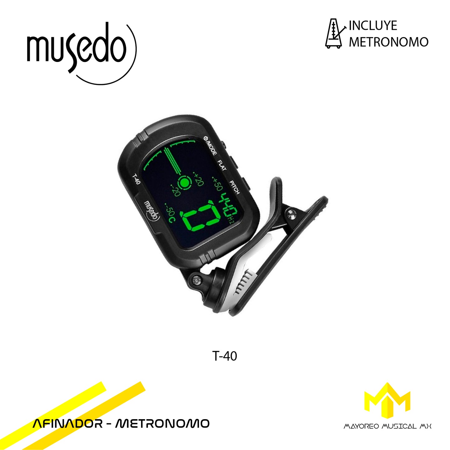 Afinador T-40 con Clip