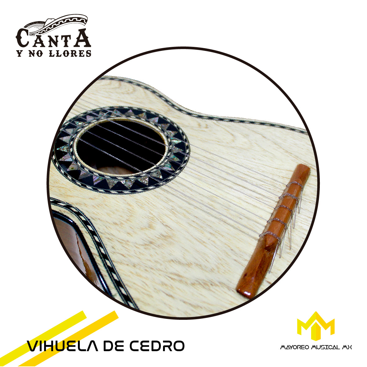 Vihuela Fina Madera De Cedro Canta y No Llores