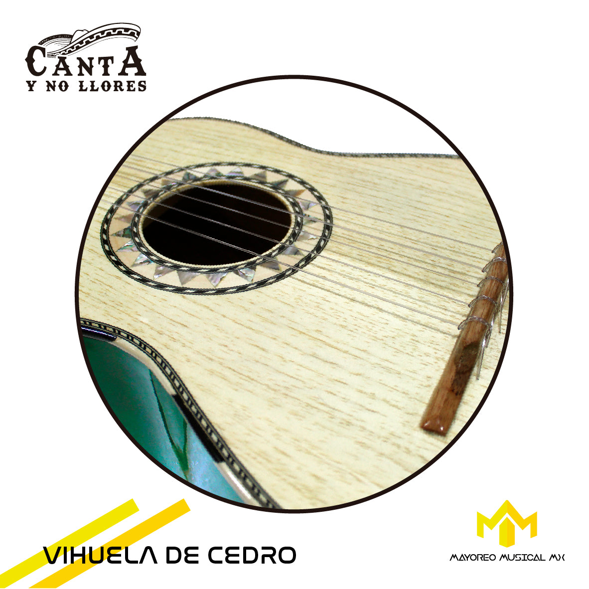 Vihuela Fina Madera De Cedro Canta y No Llores