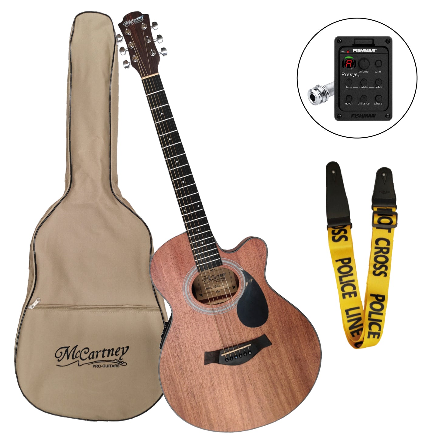 Guitarra Electroacústica McCartney Caoba QA-66