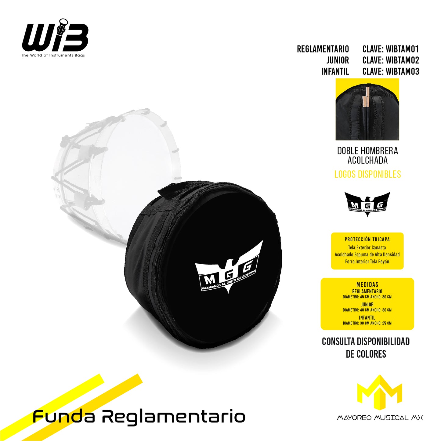 Funda Tambor Reglamentario WIB Student Line