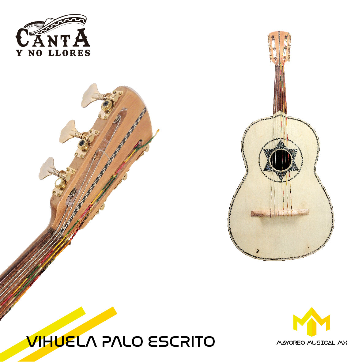 Guitarron De Madera De Palo Escrito CANTA Y NO LLORES