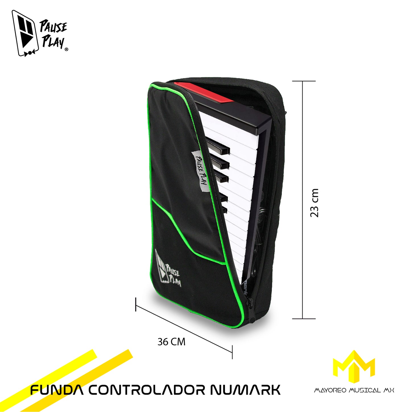 Funda Green Basic Pause Play P/Controlador Numark Party