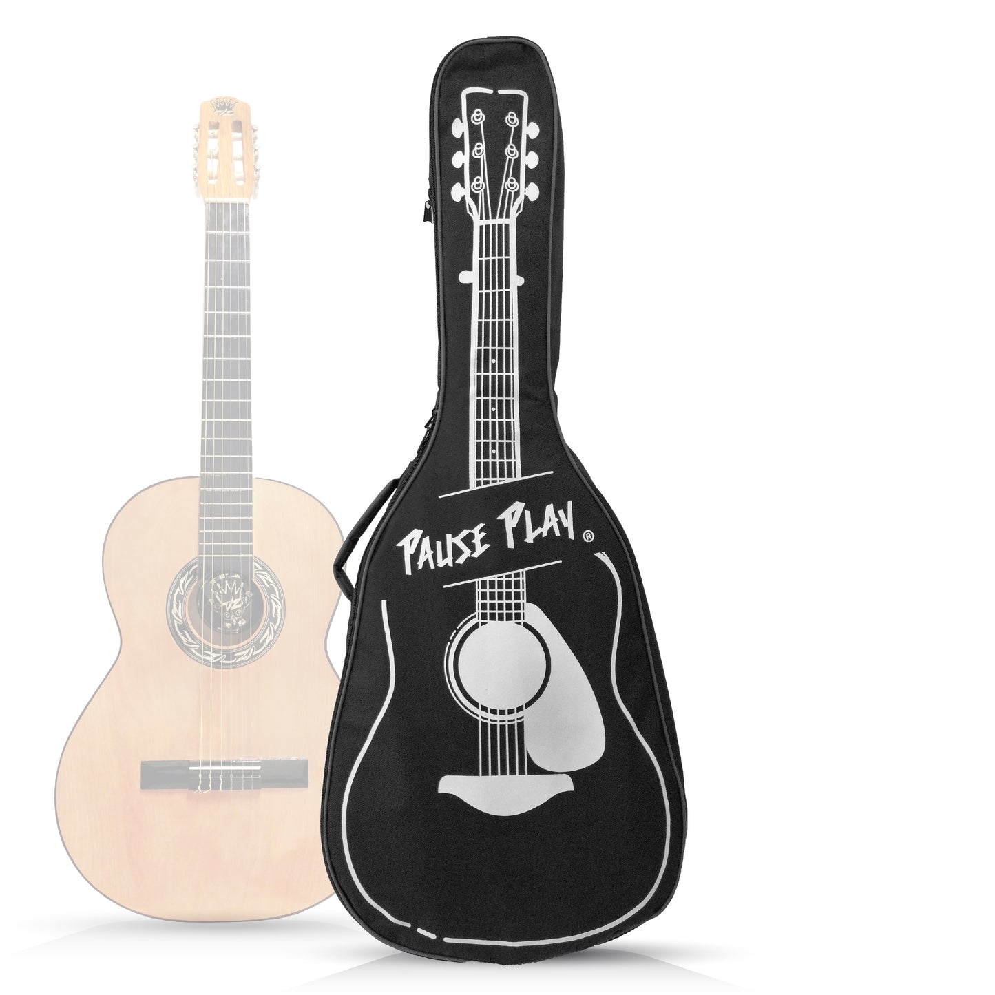 Funda P/ Guitarra Acustica Black and White