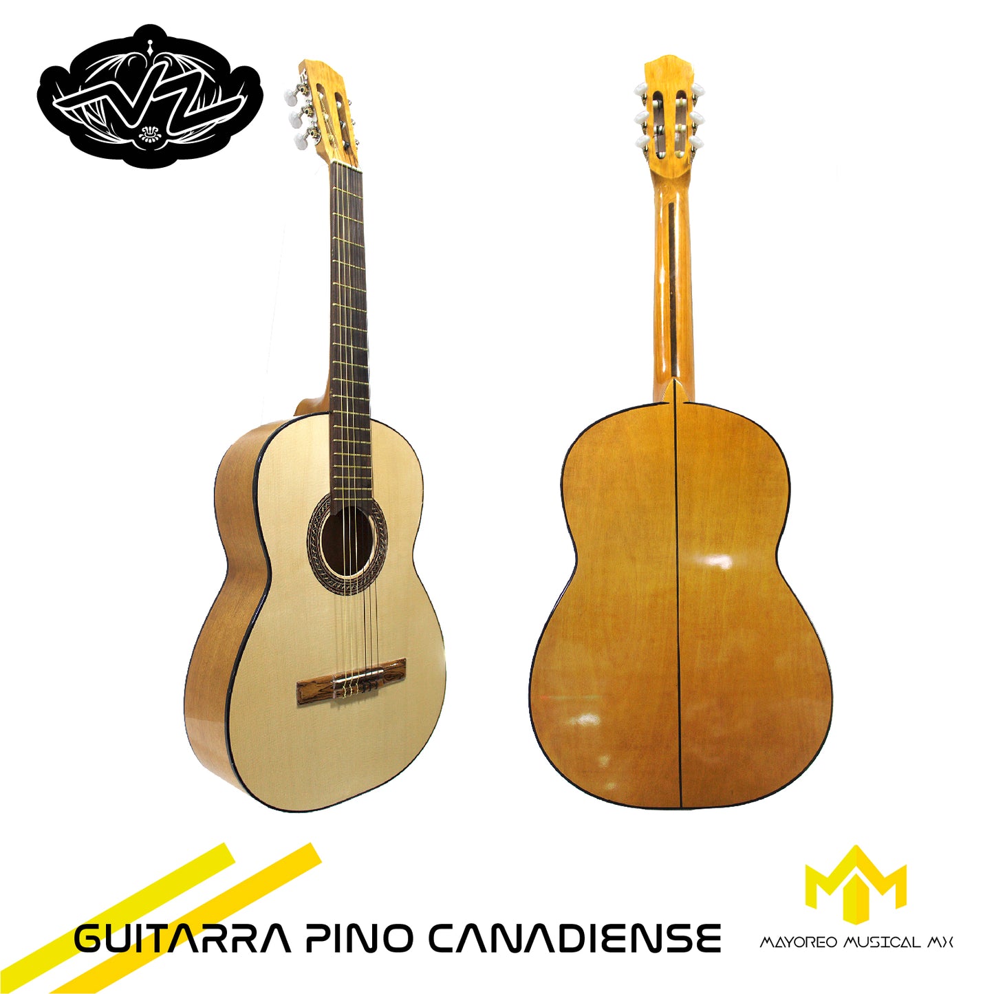 Guitarra Clasica Pino Elegante Tapa De Pino Canadience