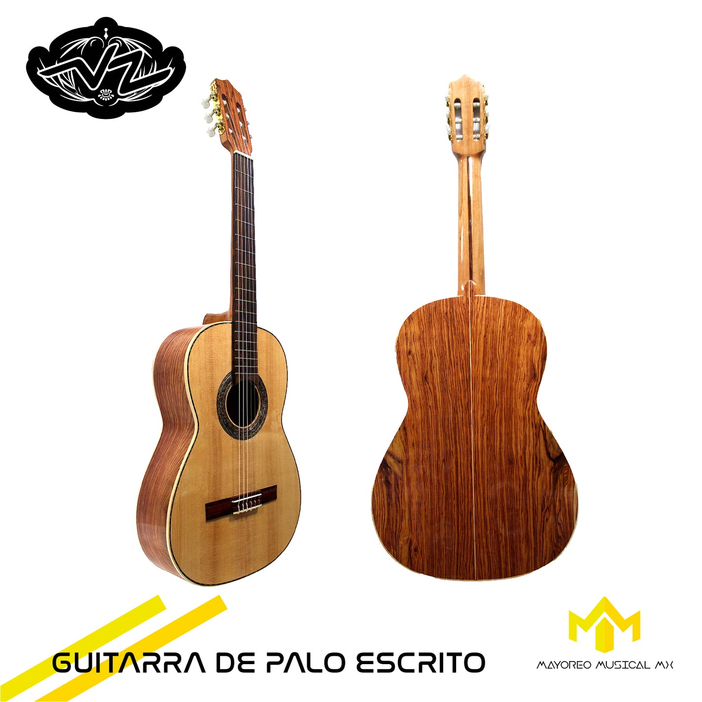 Guitarra Acustica De Madera de Palo Escrito Fabricada a Mano