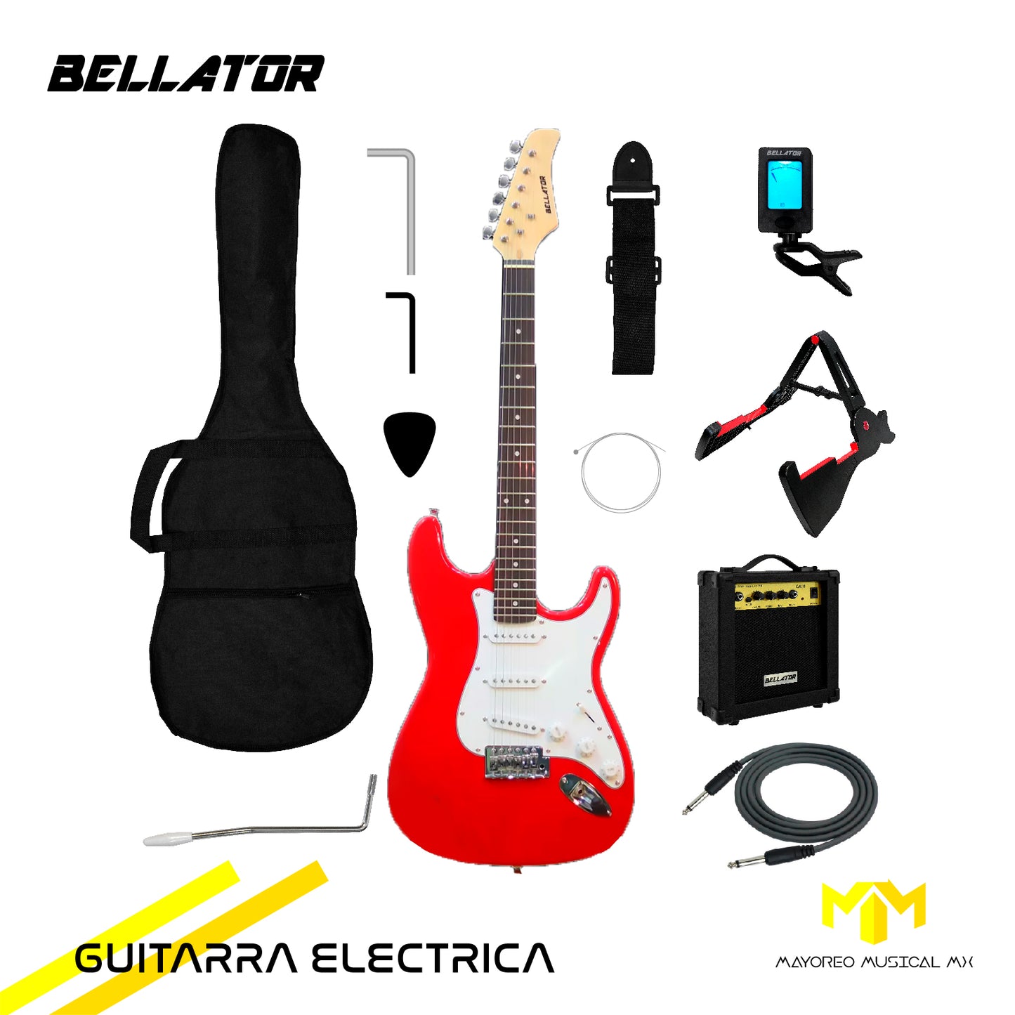 Guitarra Electrica Bellator En Paquete Completo