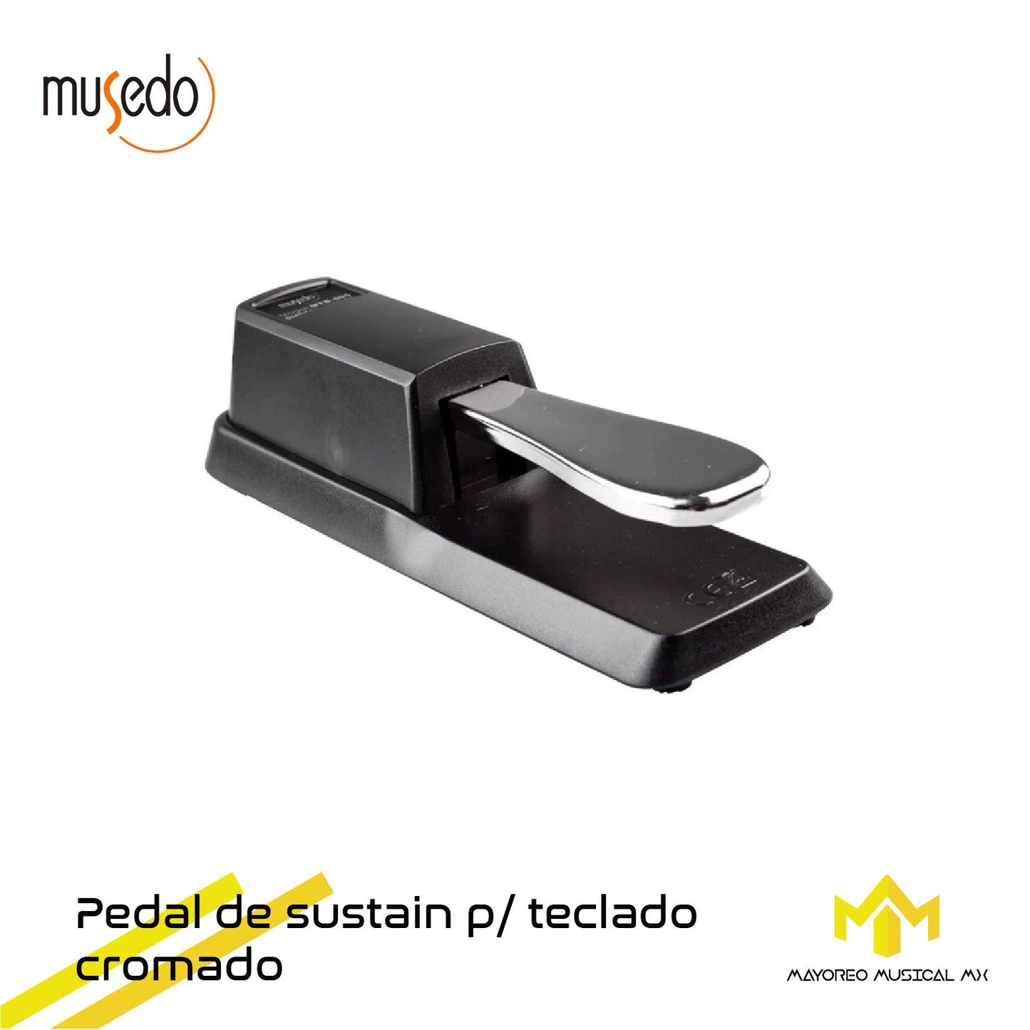 Pedal De Sustain P/ Teclado Cromado Musedo TB-005