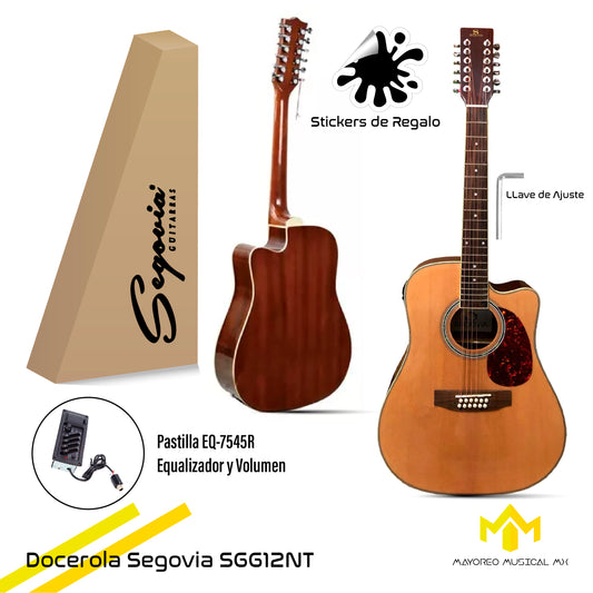 Guitarra 12 Cuerdas Segovia Sgg12nt