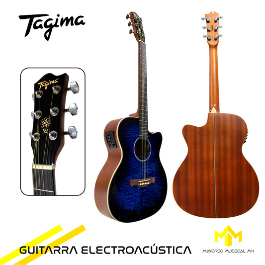 Guitarra Electroacustica Curva Tagima TW-32 EQ Trans Blue Fade