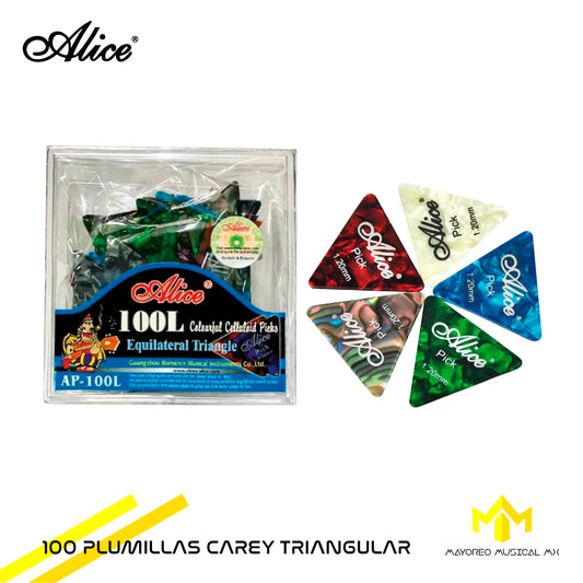 Plumilla Triangulo Alice 100L  AP-100L Caja de 100 piezas