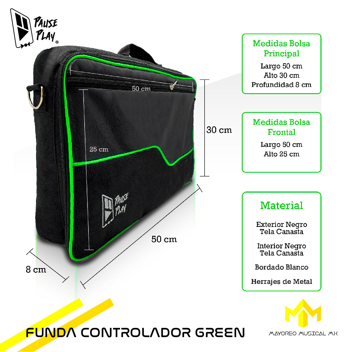 Funda Green Basic Pause Play P/Controlador DDJ-400