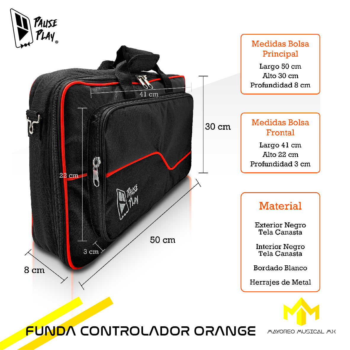 Funda Orange Pro Pause Play P/Controlador DDJ-400