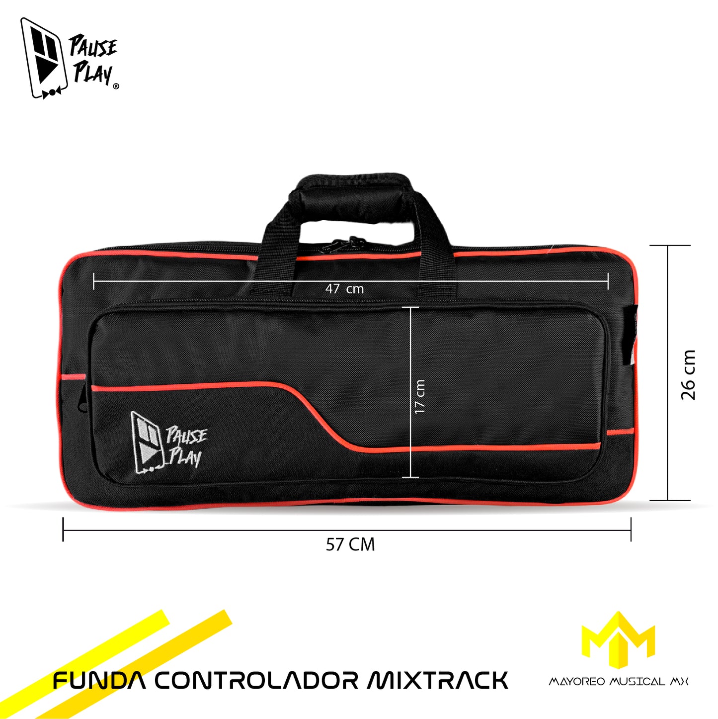 Funda Orange Pro Pause Play P/Controlador Mixtrack Numark