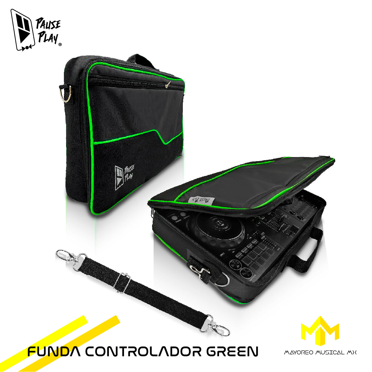 Funda Green Basic Pause Play P/Controlador DDJ-400