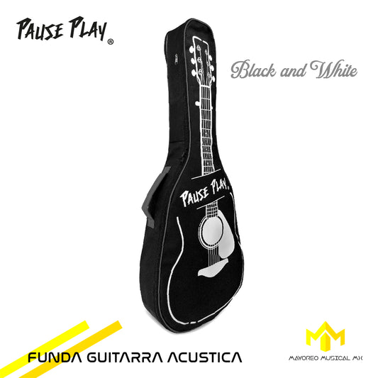 Funda P/ Guitarra Acustica Black and White