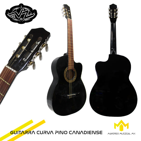 Guitarra Curva Elegante Tapa De Pino Canadience