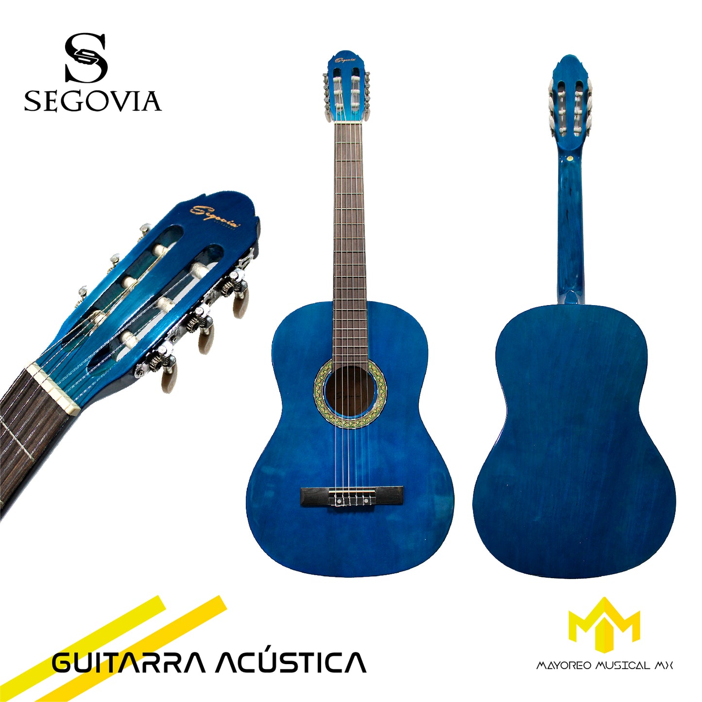 Guitarra Clasica Azul Segovia SG851RBL