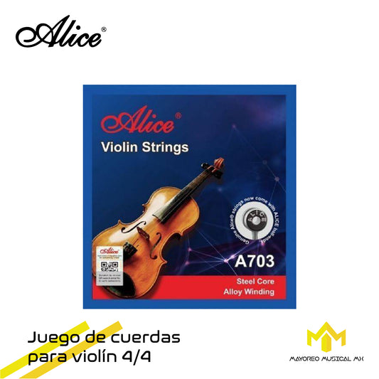 Juego De Cuerdas P/ Violin 4/4 Alice A703