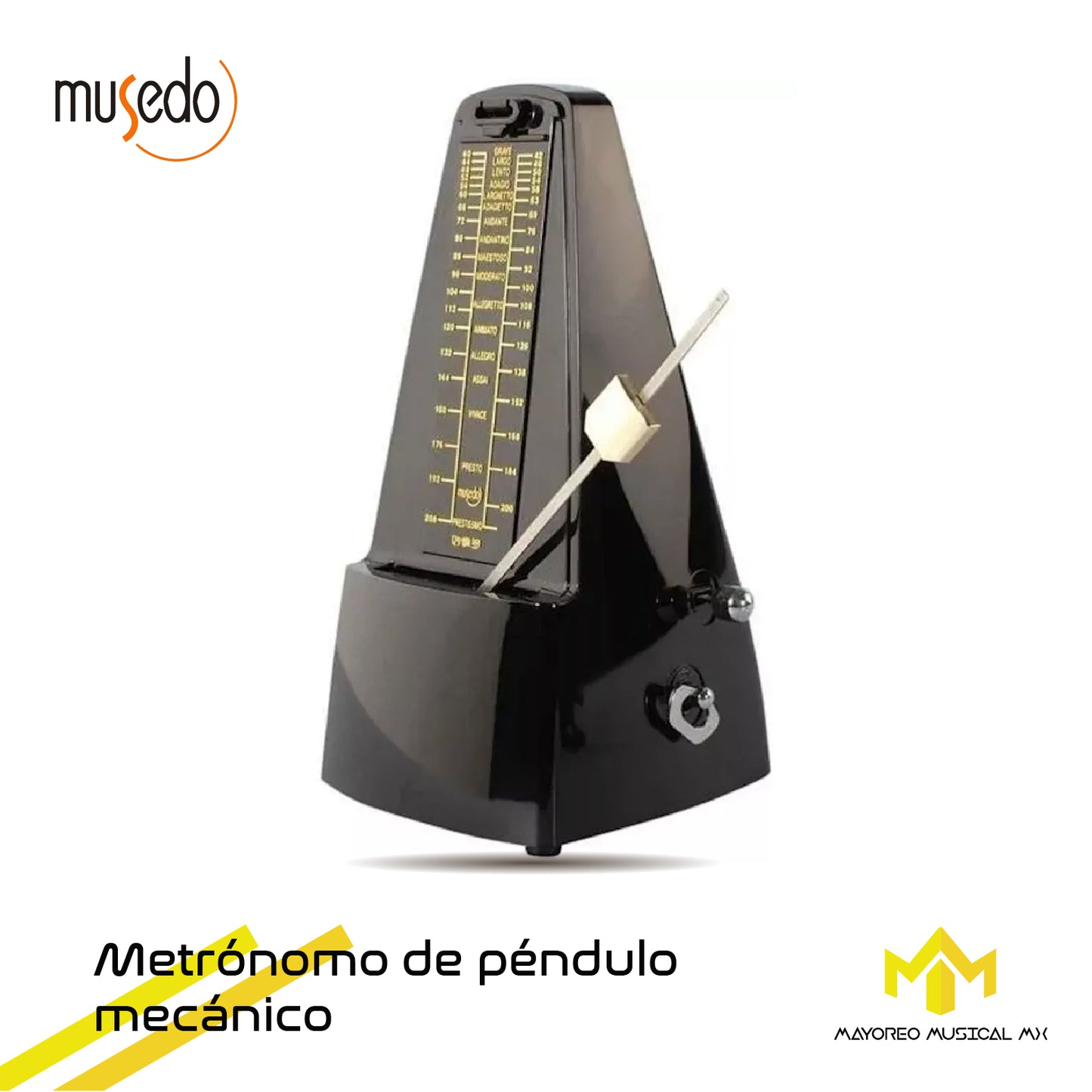 Metronomo de Pendulo Mecanico Musedo M-20