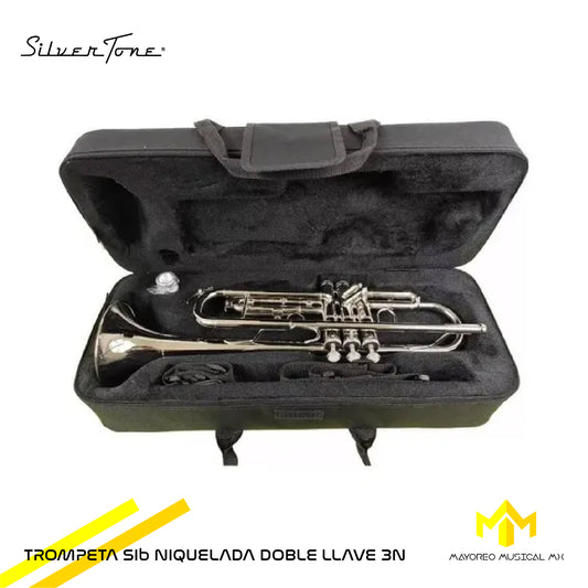 Trompeta sib Niquelada  Doble llave 3n Silvertone SLTP013